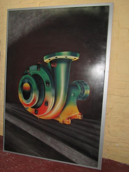 industriele vintage machine-pomp schilderij4
